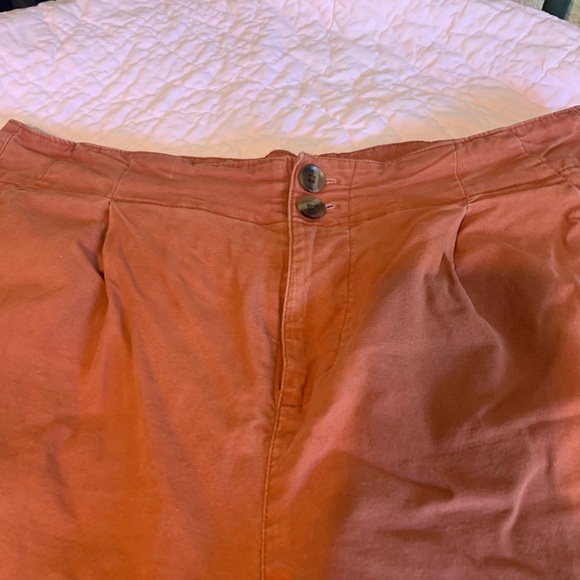 Burnt orange pants in size 14 from a new day with stretchy waistband, pleats - Picture 7 of 7